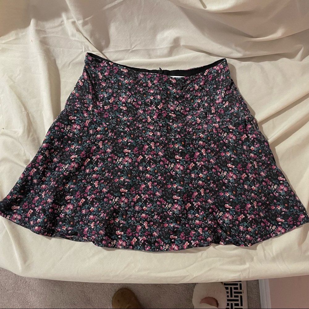 Aritzia Wilfred Silk Floral Mini Skirt